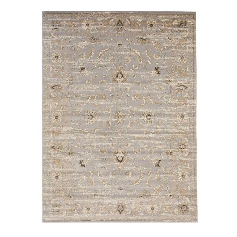 Gray Distressed Bohemian Isabella Rug by , Stylish and Trendy Area Rug for Adding a Bohemian Chic Touch to Your Living - 5' 3 x 7' 3