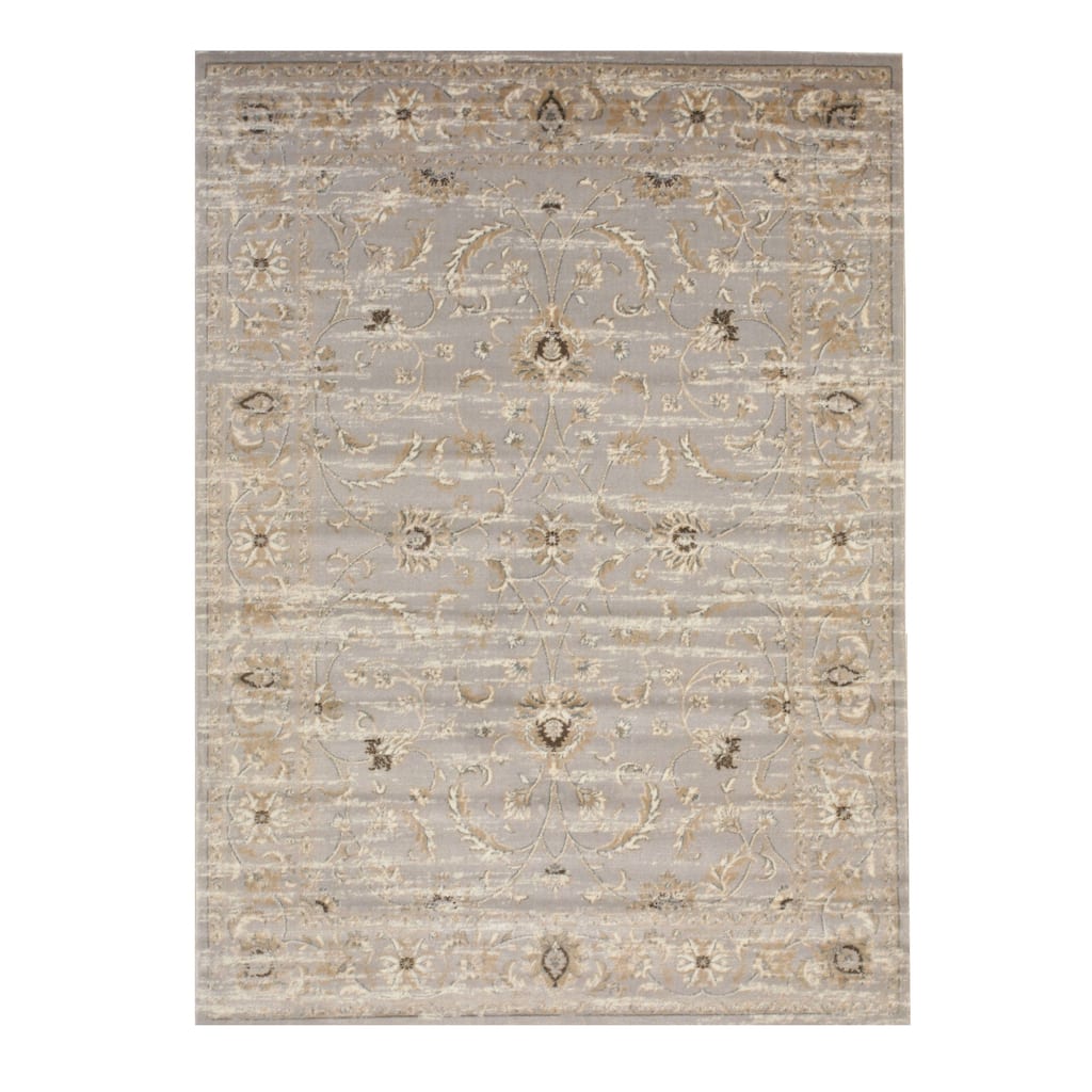 Gray Distressed Bohemian Isabella Rug by , Stylish and Trendy Area Rug for Adding a Bohemian Chic Touch to Your Living