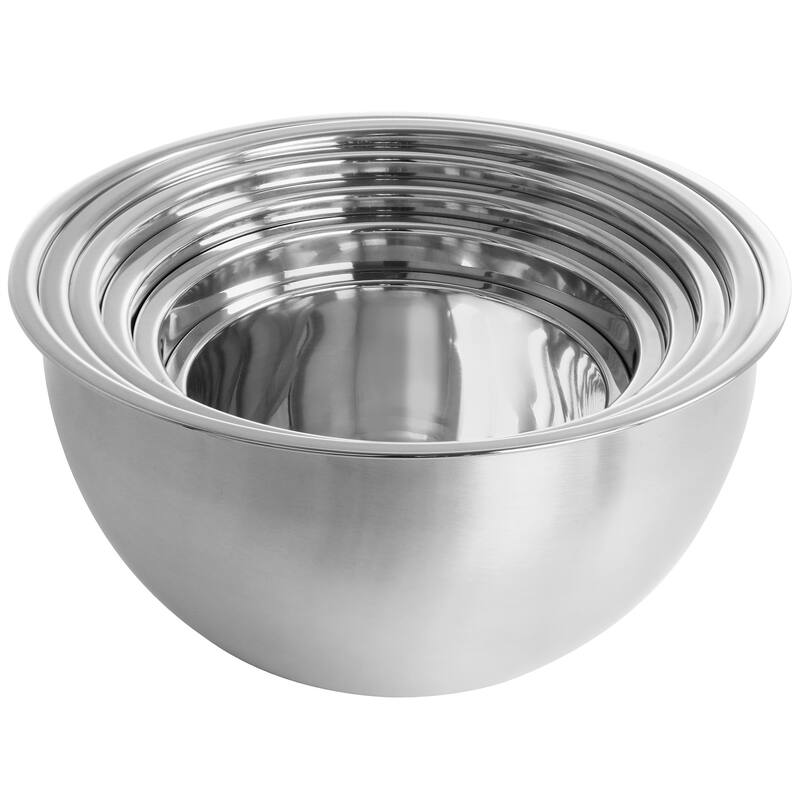 MegaChef 14 Piece Stainless Steel Measuring Set with Mixing Bowls - 14 Piece