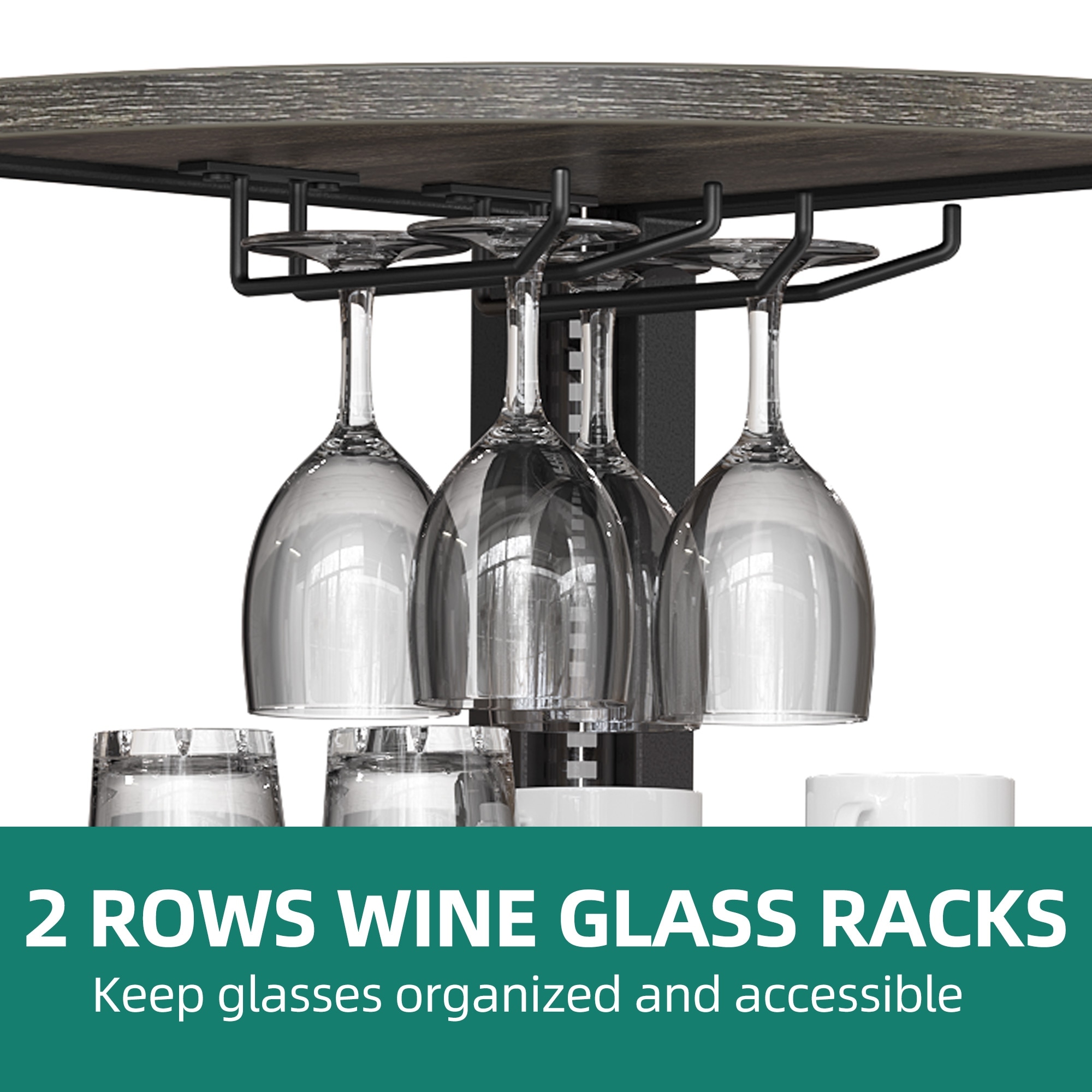 Moasis Freestanding Corner Wine Rack with Glass Holder and Storage Shelf On Sale Bed Bath Beyond 39451754