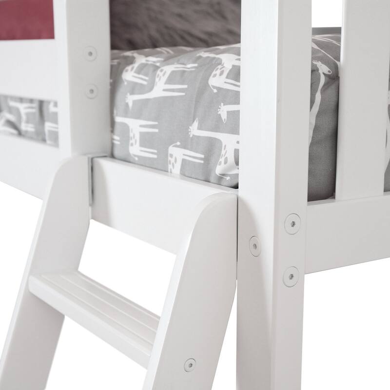 Max and Lily Twin over Twin Low Bunk with Curtains