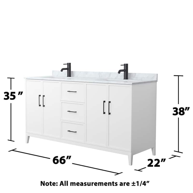 Elan 66-inch Double Vanity, Marble Top