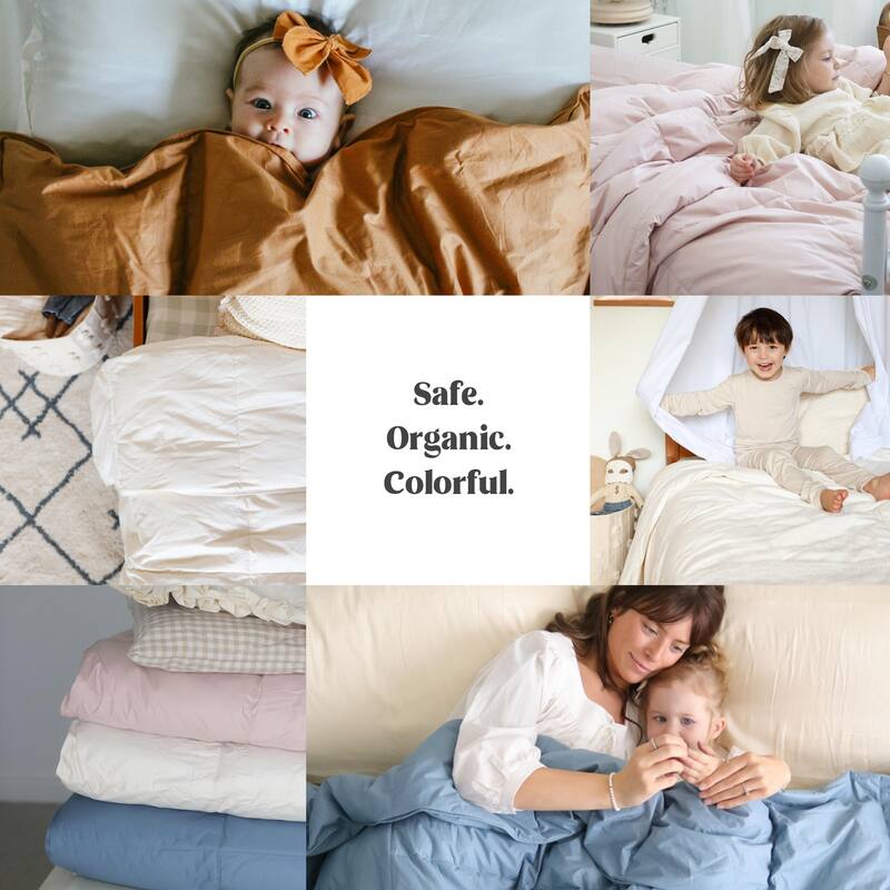All Season 100% Organic Cotton Down Breathable Duvet Insert Medium Warmth Comforter