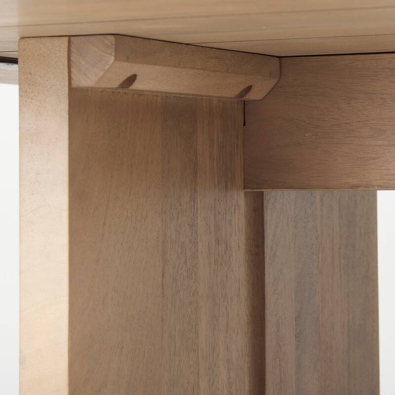 Aida Grey-Brown Solid Wood Dining Table