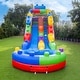 preview thumbnail 1 of 8, Herokiddo Block Party 16ft Tall Inflatable Water Slide with Air Blower & Attached Pool, Outdoor Play Commercial Grade Waterslide