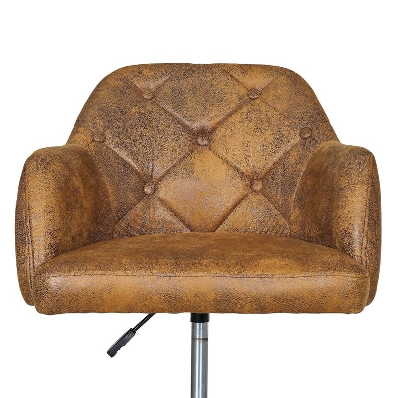 VECELO Swivel Wingback Tilting Drafting Chairs 32.28"-40.16" Adjustable Height Diamond Tufted Back Naihead Home Office Chairs