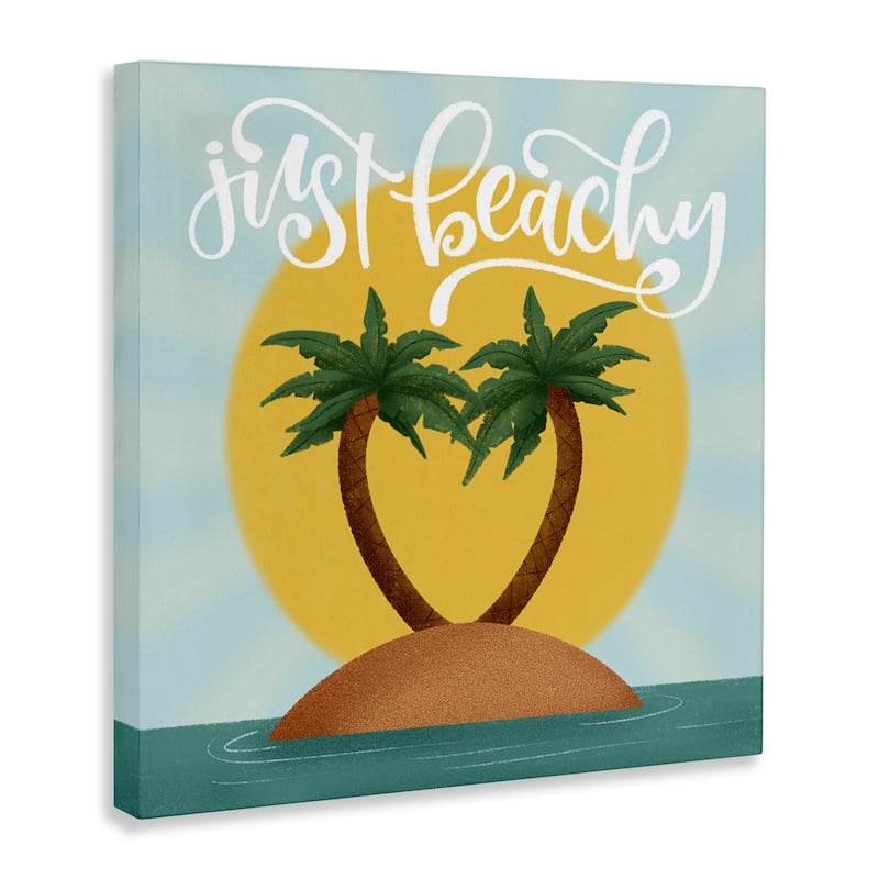 Stupell Just Beachy Tropical Island Canvas Wall Art Design By Sarah Hickman