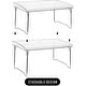 preview thumbnail 2 of 7, 2-Tier Stackable Storage Shelf Stand- Foldable Organizer Rack for Kitchen Pantry