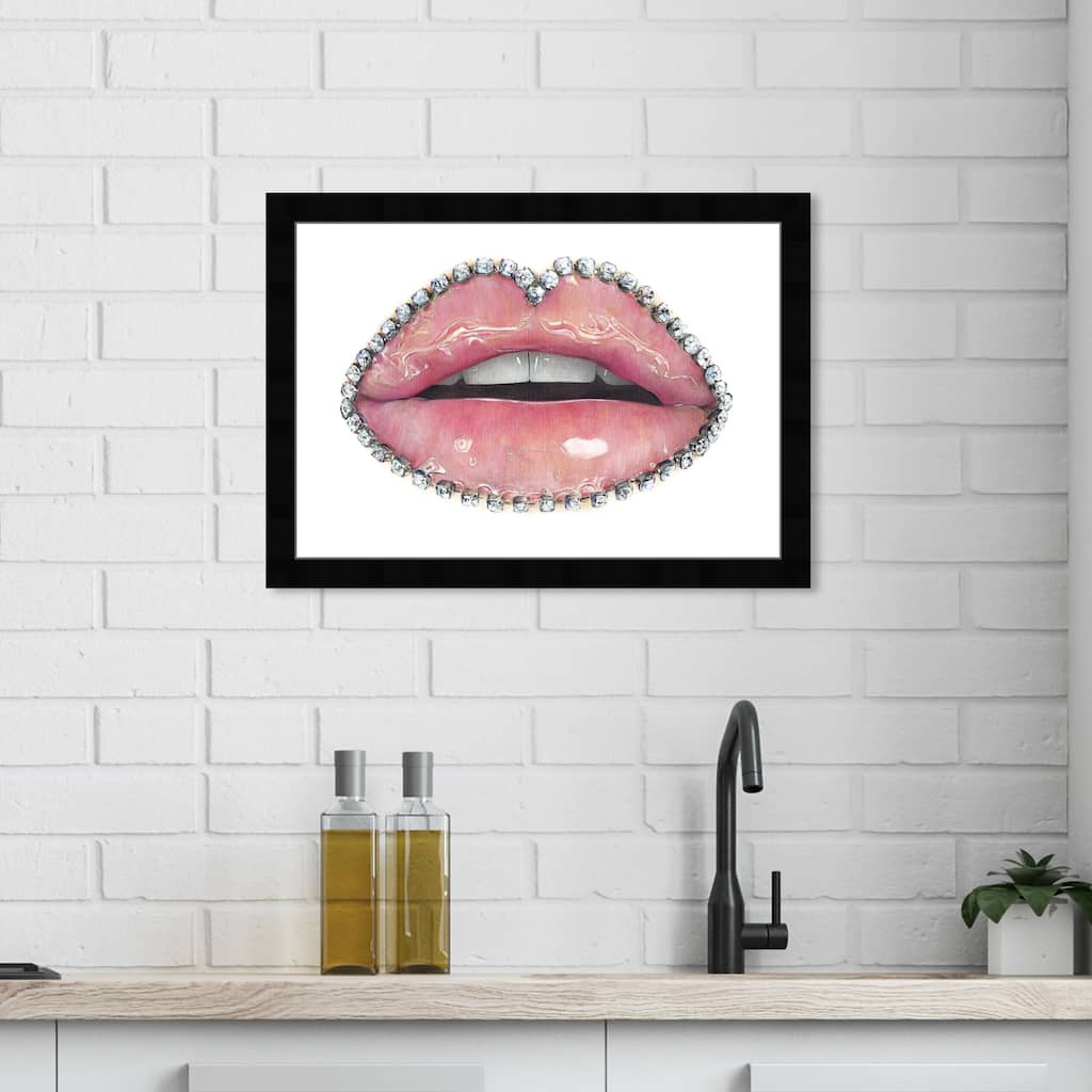 Wynwood Studio Prints Fashion and Glam Pink Lips Pink and Pastel Pink Glam Wall Art Canvas Print