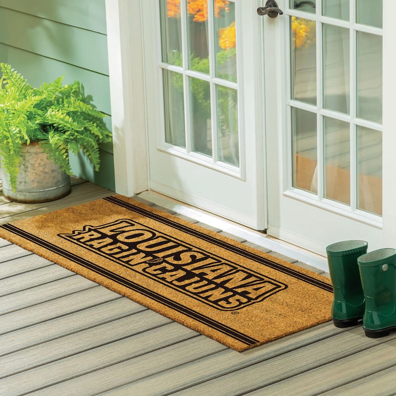 University of Louisiana-Lafayette Monochrome Indoor/Outdoor Coir Door Mat - 60" x 24"