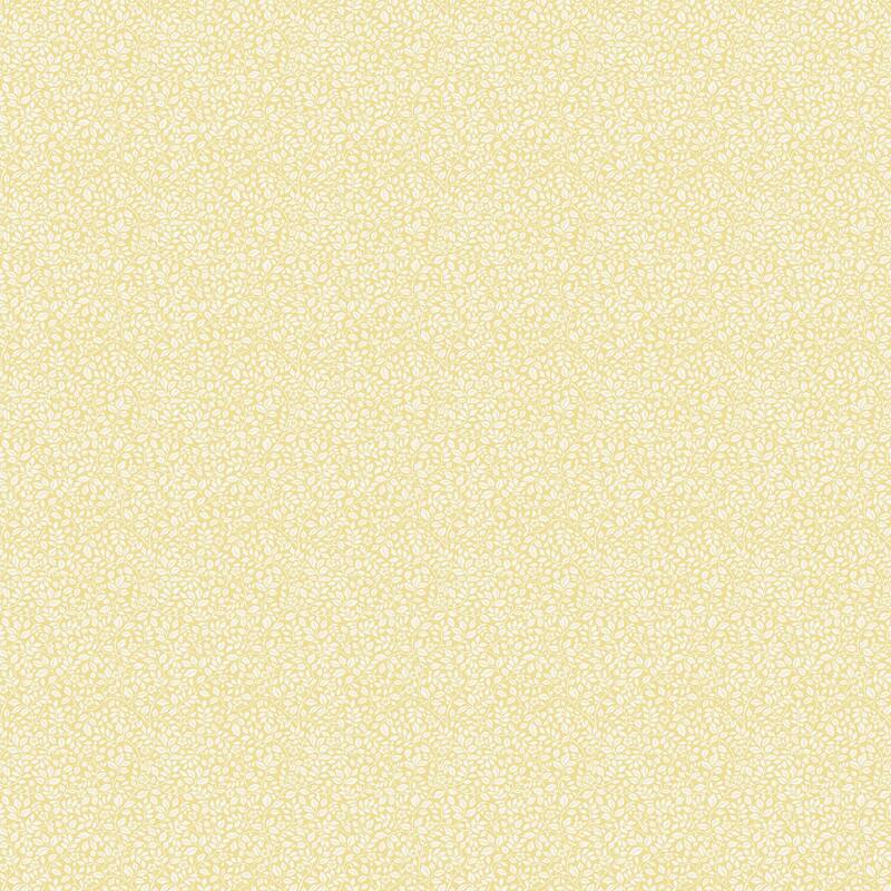 Galerie Wallcoverings Miniatures 3 Collection Full Mini Floral Trail Matte Finish Vinyl on Non-woven Wallpaper Roll - 33-feet long x 21-inches wide - Yellow
