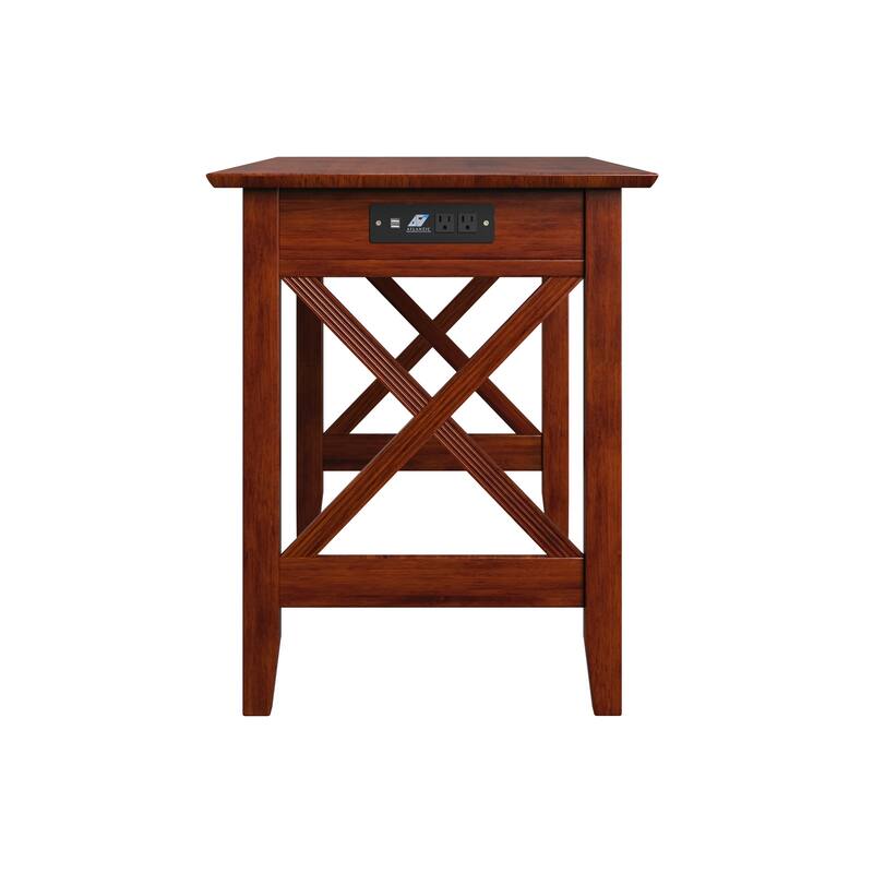 Work Desk with Drawer and Built-In Charging Station