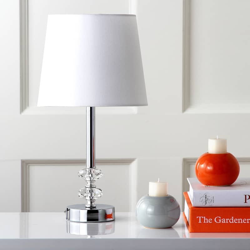 SAFAVIEH Lighting Andria 16-inch Grey Shade Crystal Orb Table Lamp (Set of 2) - 9"x9"x16" - 9"W x 9"D x 16"H