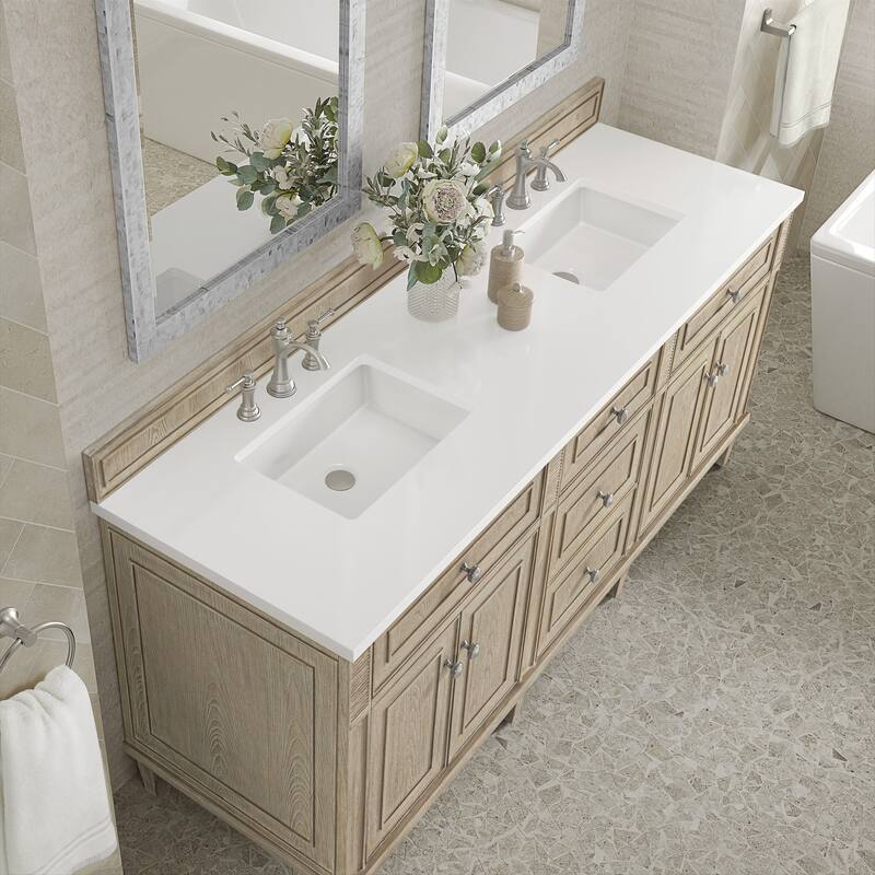 James Martin Vanities 424-V72-3WZ Lorelai 72" Double Basin Wood Vanity