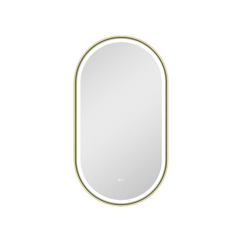 36"H Wall Mounted Bathroom Framed LED Mirror With Memory Function
