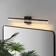 preview thumbnail 35 of 62, JONATHAN Y Baxter 22" 1-Light Modern Contemporary 360-Degree Rotatable Iron/Seeded Acrylic Integrated LED Vanity Light