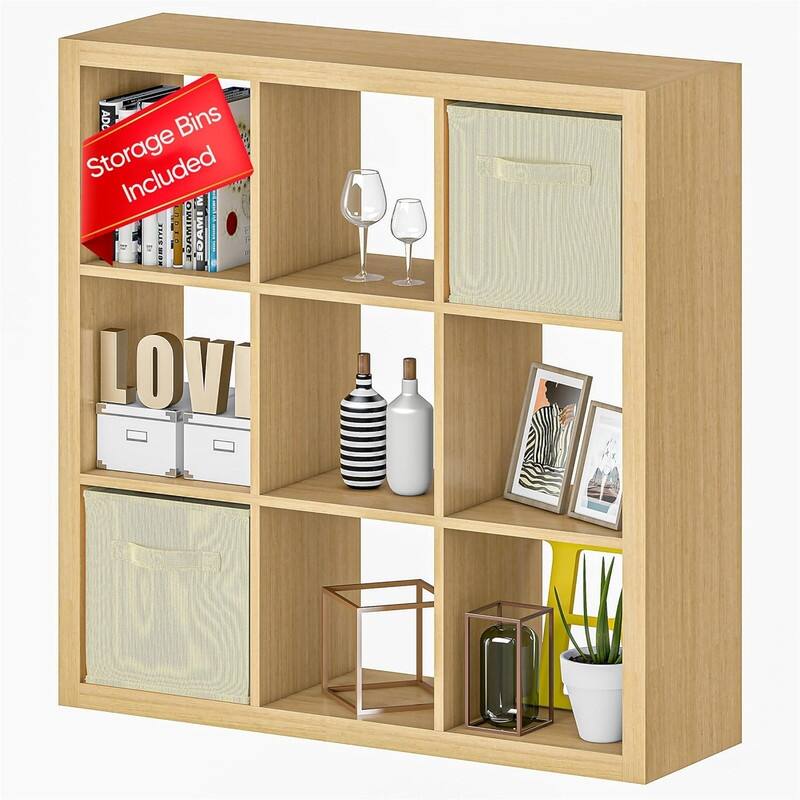 9 Cube Storage Organizer with Back Panels - 10.2"D x 37.7"W x 37.7"H