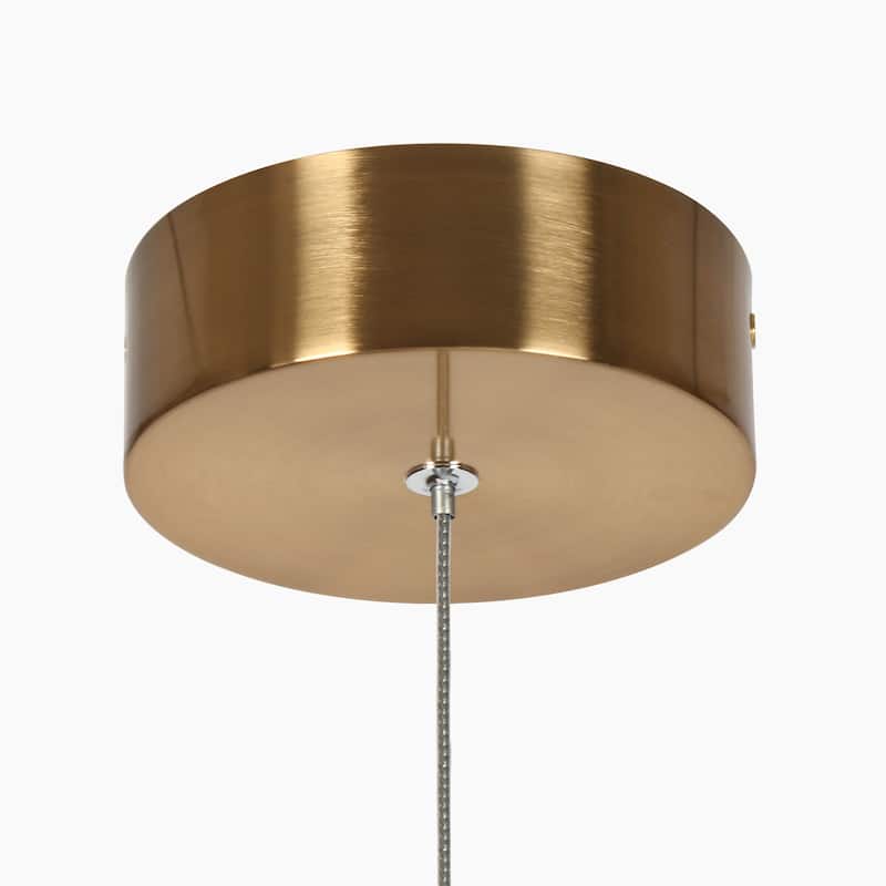 Modern Gold LED 1-Light Crystal Pendant Globe Kitchen Island Light - Dia. 3.5" x H 5.9"