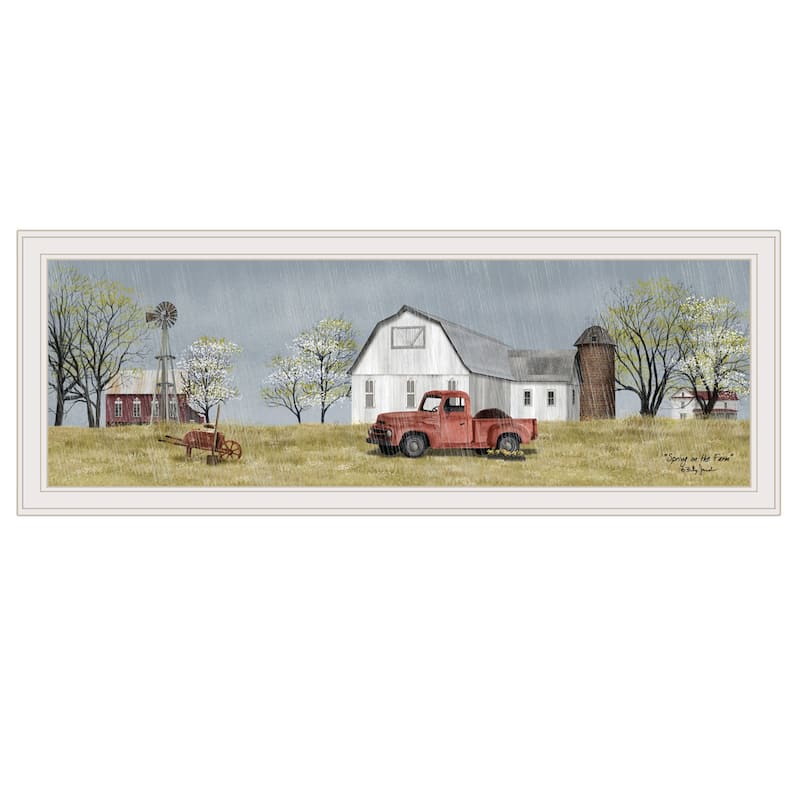 TrendyDecor4U Farmhouse "Spring On The Farm" Framed Print Wall Art by Billy Jacobs