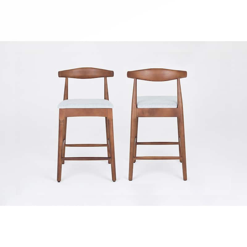 2PCS Solid Wood Counter Height Stools