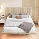 preview thumbnail 42 of 58, Velvet Platform Bed with LED Lighting and Storage, Queen Size