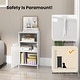 preview thumbnail 15 of 16, Bathroom Freestanding Adjustable Shelf Floor Storage Cabinet - 16" x 12" x 27.5" (L x W x H)