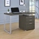 preview thumbnail 3 of 43, Brennan 47-inch 3-drawer Office Computer Desk Weathered Grey