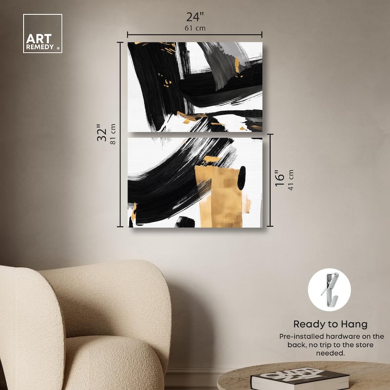 Refined Simplicity Canvas Set of 2 by Art Remedy, Gallery Wrapped