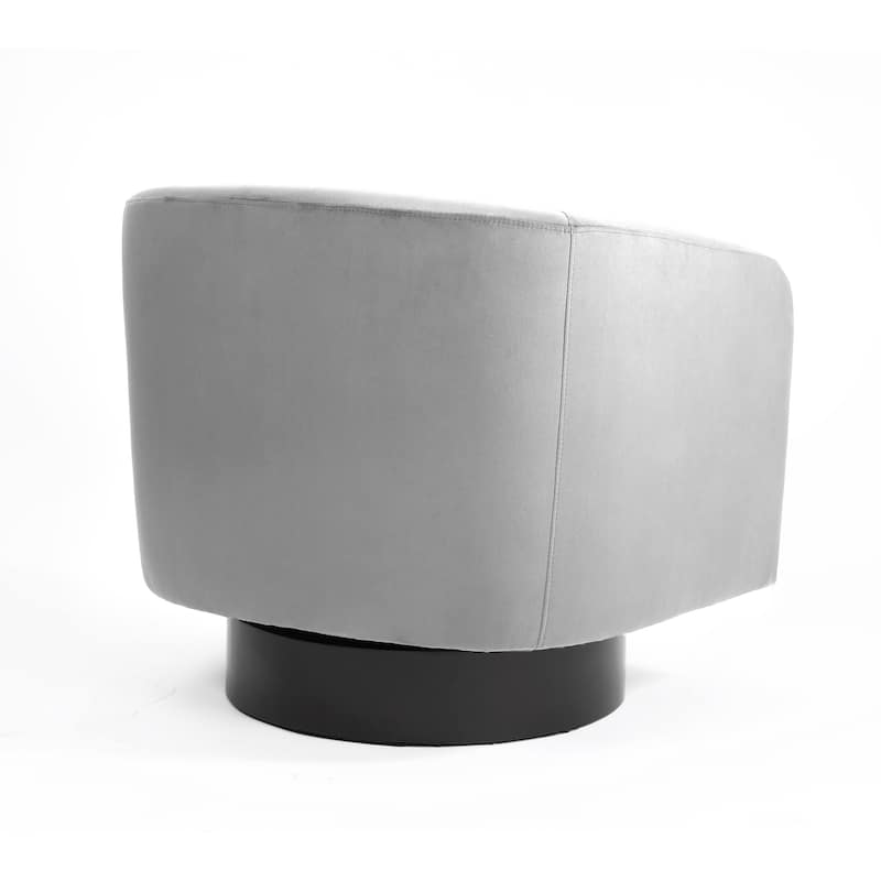 UIXE 360° Swivel Barrel Accent Chair Velvet Armchair For Living Room