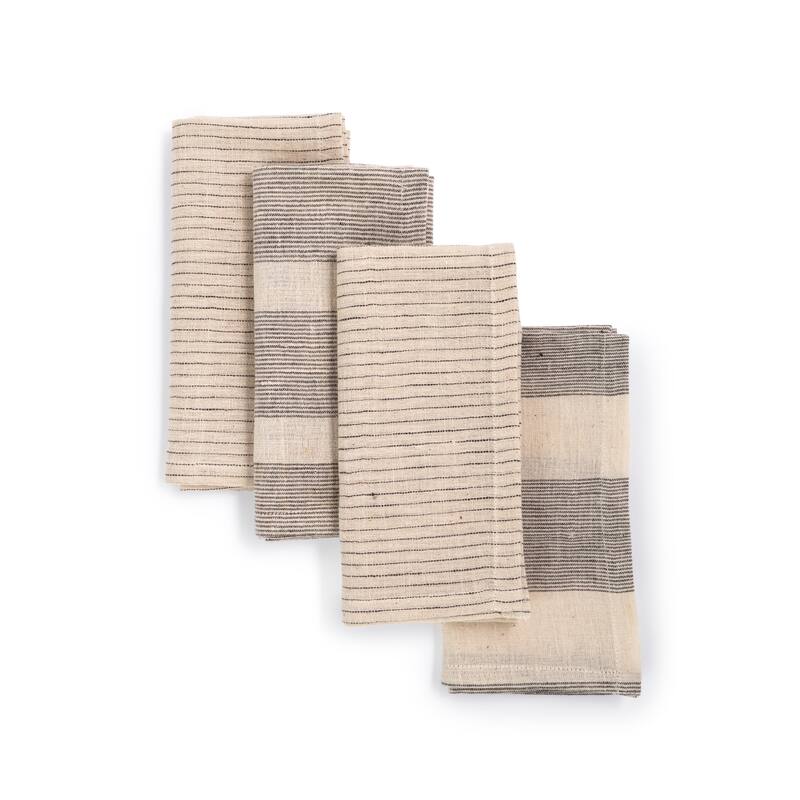 JOURNEY Organic Cotton Napkins - Handmade, Fair Trade, Eco-Dyed | Set of 4 | 16x16 inch by Sustainable Threads - 16"x16"