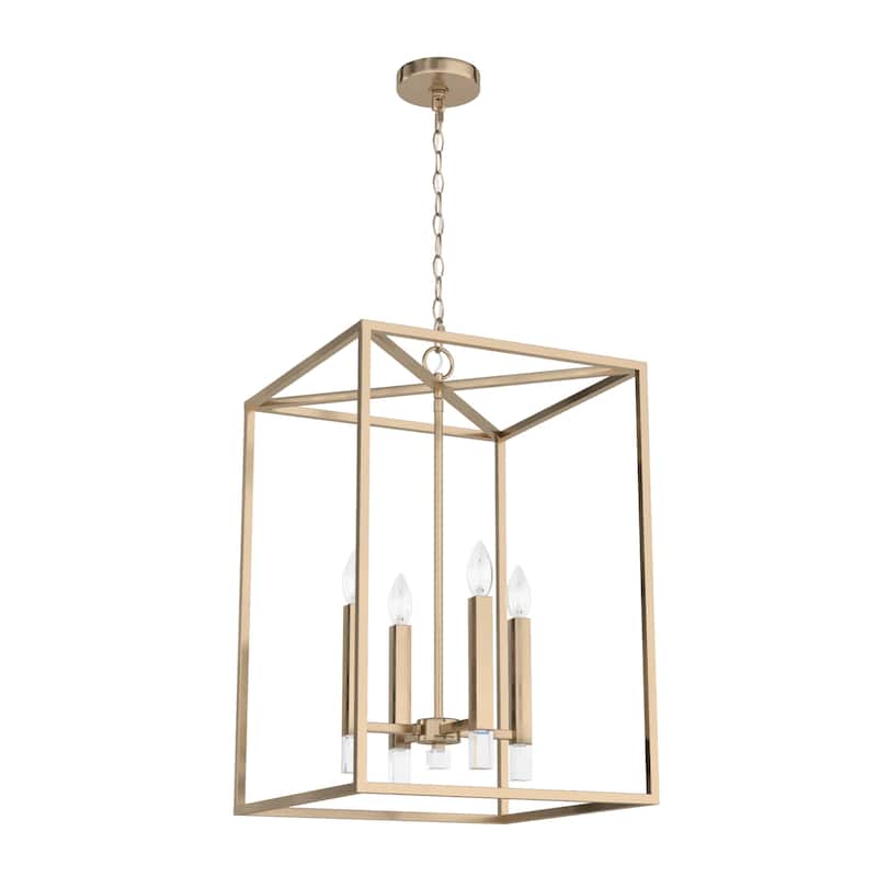 Hunter Sunjai 4 Light Modern Candle Pendant - Entry, Dining room - Caged, Glam, Candle