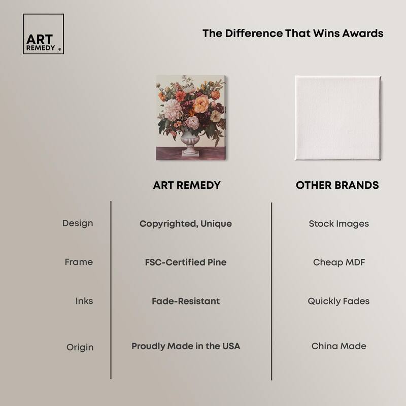 Autumn Tan Floral Canvas by Art Remedy, Gallery Wrapped
