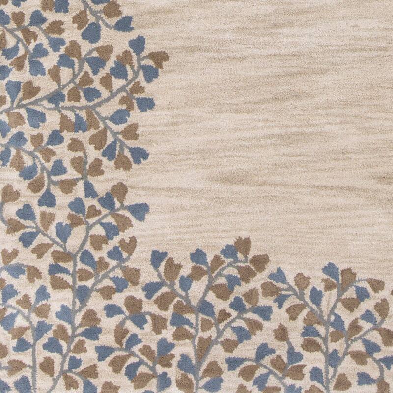 Rome Hand Tufted Floral Border Area Rug