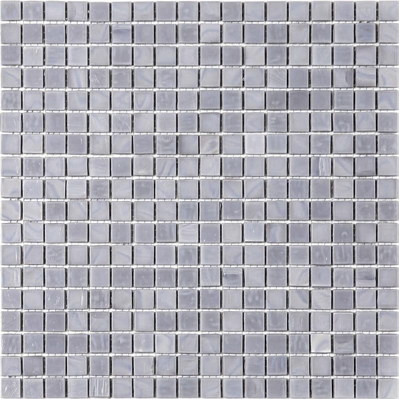 Apollo tile 12" x 12" Skosh Glossy Metal Gray Glass Tile (18.69 sq ft/case) - 20 Pack
