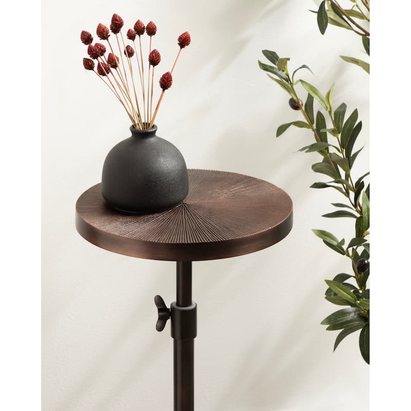 Kate and Laurel Engles Metal Table and Plant Stand