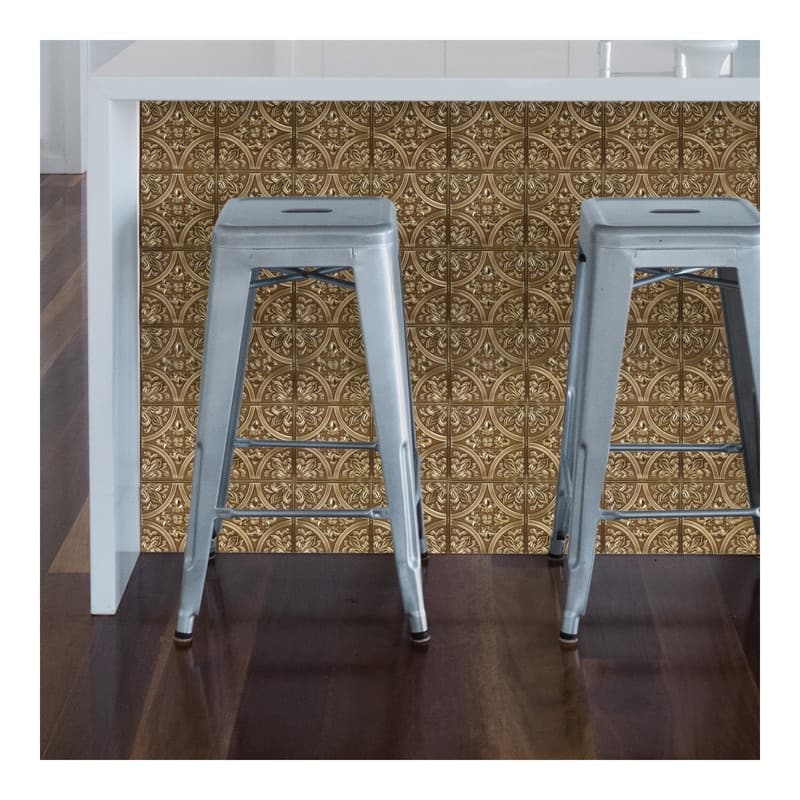 InHome Chelsea Bronze Peel & Stick Tin Tiles