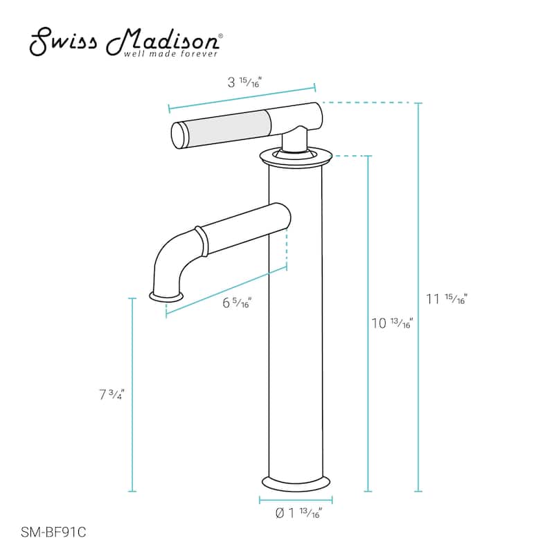 Avallon Single Hole, Single-Handle Sleek, High Arc Bathroom Faucet