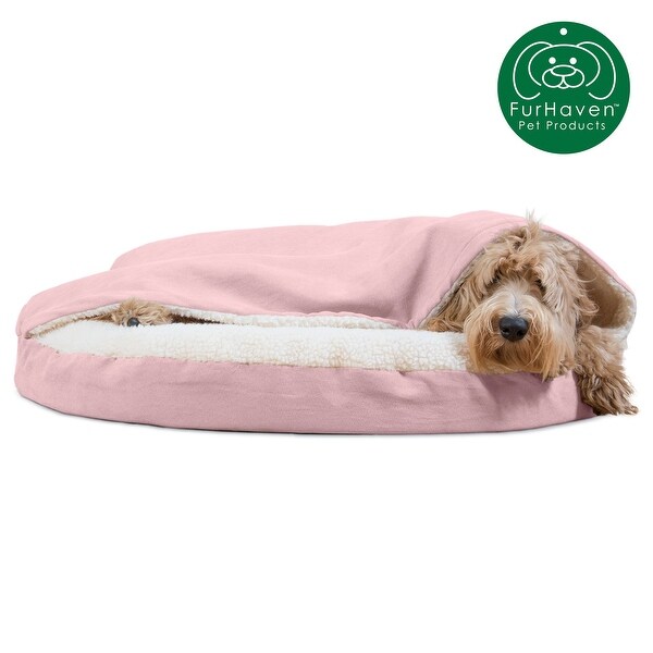 pink orthopedic dog bed
