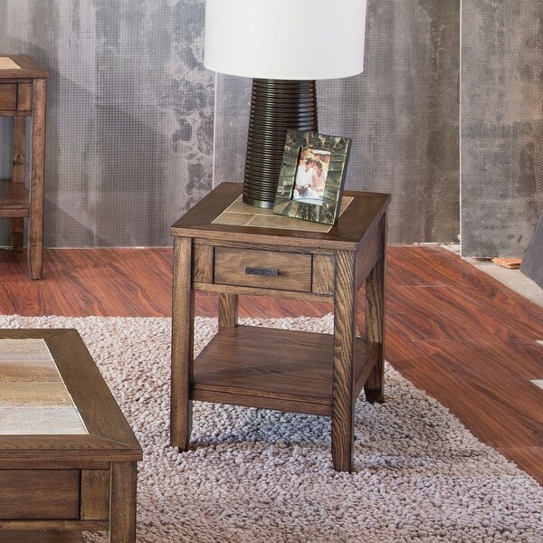 Mesa Valley Tobacco Ceramic Tile Top Chair Side Table. Opens flyout.