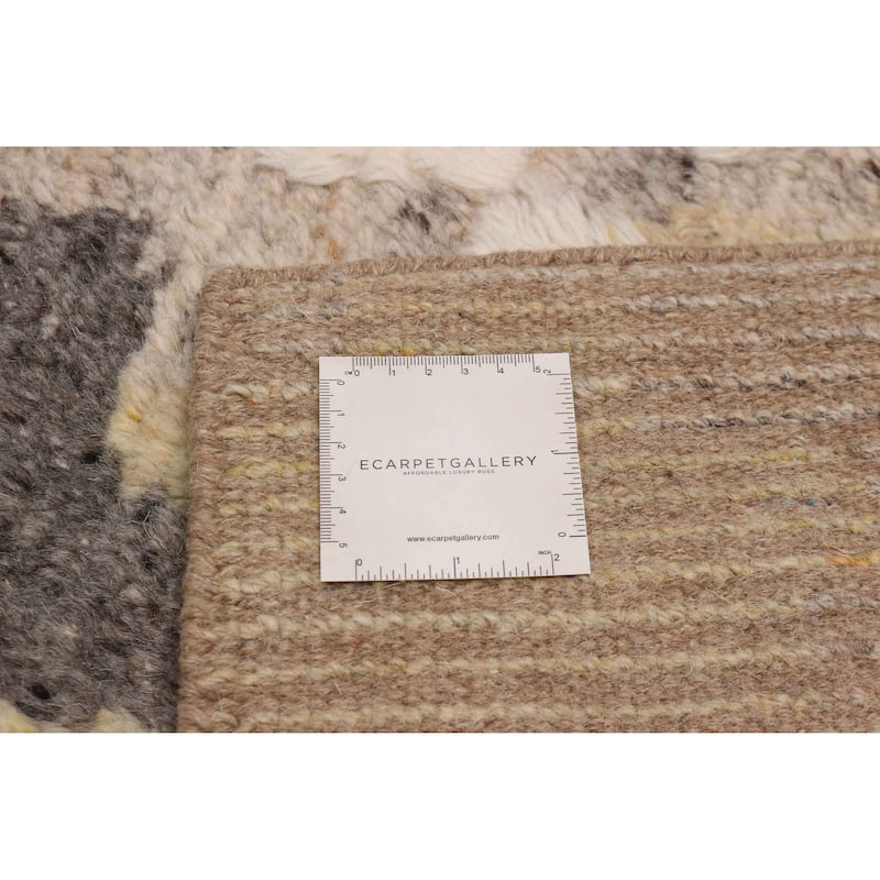 ECARPETGALLERY Hand-knotted Tangier Cream Wool Rug - 8'0 x 10'0