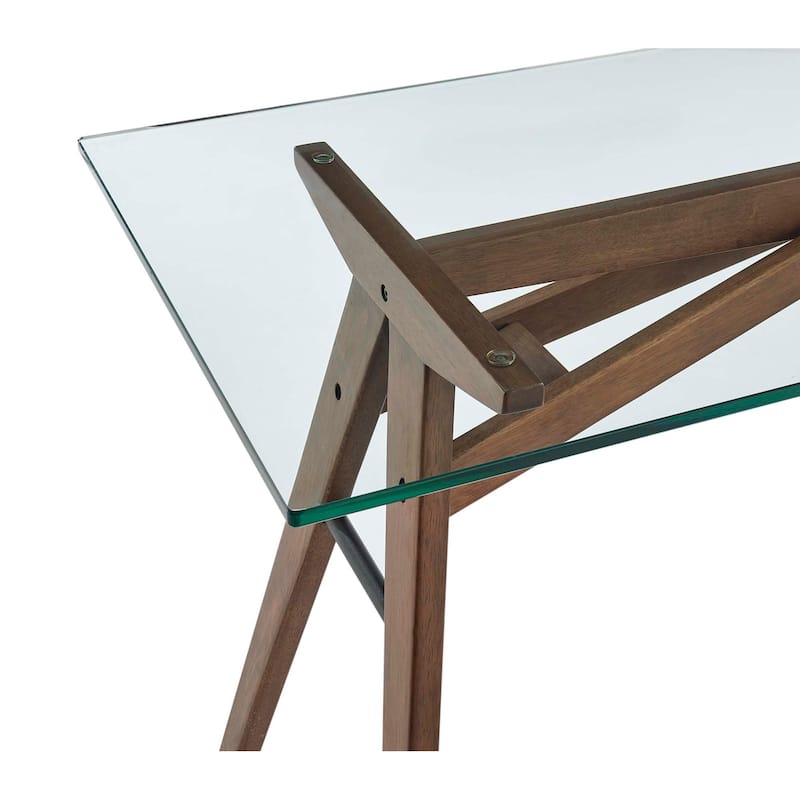Steadfast Glass-Top Glass Top Office Desk