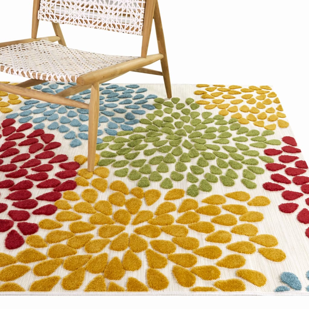 Alison Abstract Floral Indoor/Outdoor Area Rug