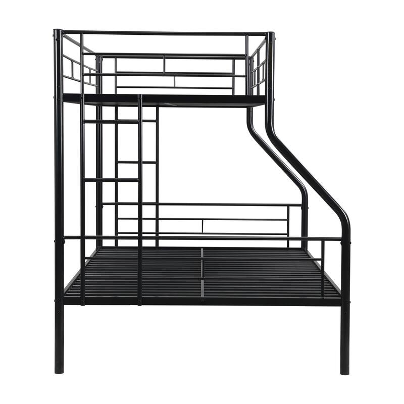 Twin Over Full Metal Bunk Bed with Large Under-Bed Storage, No Box Spring Needed