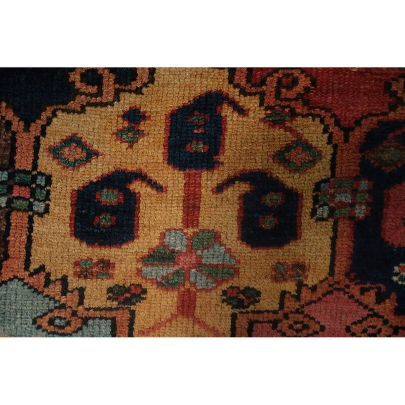 Hand Knotted Oriental 100% Wool Carpet Traditional All-Over Oranges & Rust Bakhtiari Area Rug - 9' 6'' X 5' 3''