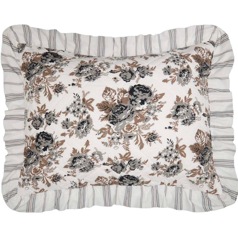 Annie Floral Sham - Blue or Portabella