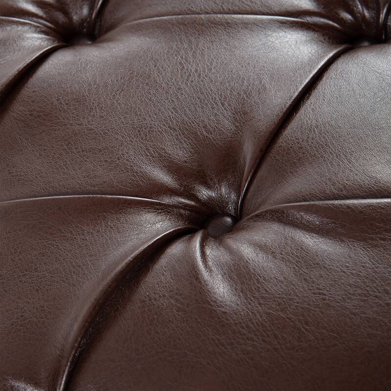 25.39" PU Upholstered Buttons Tufted Chaise Lounge Chair