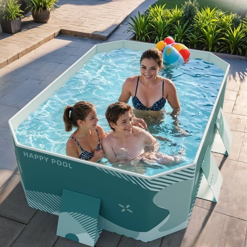 Homall Foldable Above Ground Swimming Pool Portable Outdoor Inflatable-free Pools