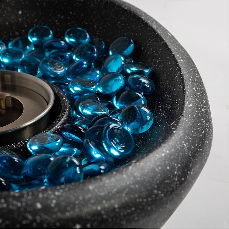 Oval Concrete Ethanol Outdoor Mini Portable Fire Pit Smokeless Fire Bowl