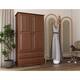 100% Solid Wood Smart Wardrobe Armoire by Palace Imports - Mocha