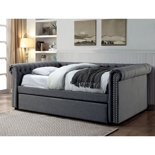 Furniture of America Filt Contemporary Daybed with Twin Trundle Set